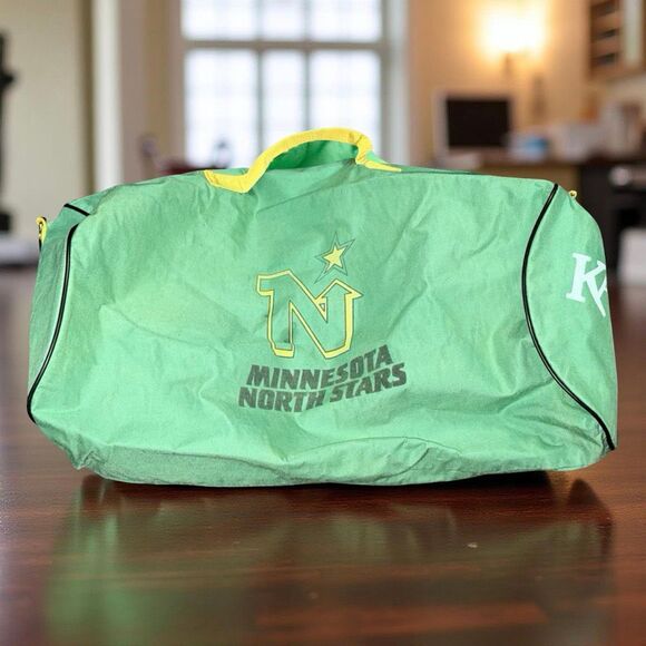 Vintage 80s 90s MN North Stars Hockey Dufflebag Super America Kare 11 Sponsors - Picture 5 of 8
